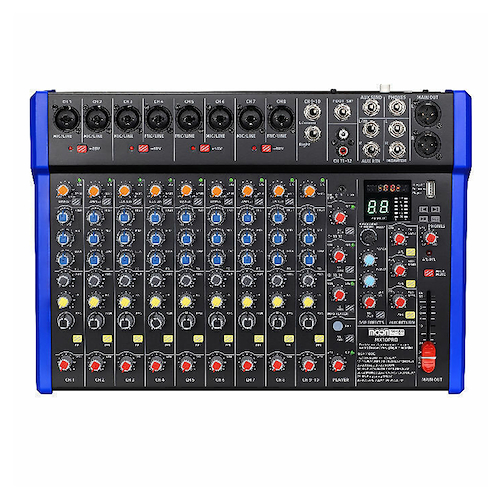 Consola Mixer 10 Canales c/Efectos Usb Phantom BT MOON MX10PRO