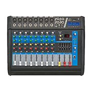 Consola Potenciada 8 Canales Mono XLR - USB/SD MOON PM802