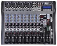 Consola Mixer Profesional de 12 canales con USB y SD MOON MC12USB