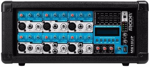 Consola Potenciada 6 Canales 150W Usb y Bluetooth MOON M610UP