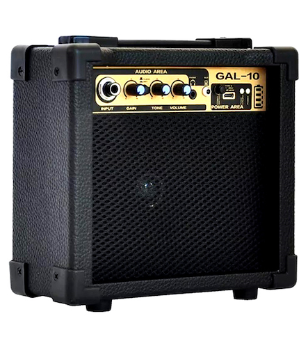 Amplificador para Guitarra Electrica 10W c/Bateria PARQUER GAL-10