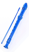 Flauta Dulce Soprano Azul transparente PARQUER 8TKBLUE