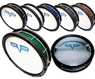 Redoblante Chato Metálico Pintado Aros Plasticos 14" X 3" PYP PERCUSION REDCHATO