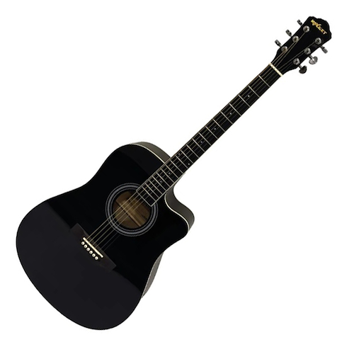 Guitarra Electroacustica c/microfono Negro ROCKET R11EQ75-BK