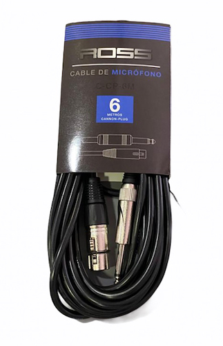 Cable Canon - Plug Standard 6 mts. ROSS C-CP-6M
