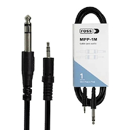 Cable armado Miniplug 3.5 ST a Plug ST 6.5 - 1 mt ROSS MPP-1M