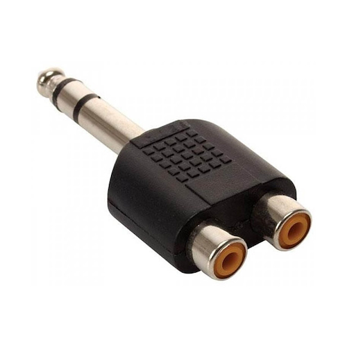 Adaptador Plug 6.5 ST a Jack 2RCA RV ACCESORIOS 2RCA-PLUG ST