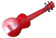 Ukelele Soprano LINEA AQUA, Fibra de alta calidad ROJO SANTA CRUZ AQ-MRD
