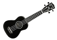 Ukelele Soprano 21" Negro Tapa, Aro y Fondo de Tilo SANTA CRUZ UK200S-BK