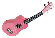 Ukelele Soprano 21" Rosa Tapa, Aro y Fondo de Tilo SANTA CRUZ UK200S-PK