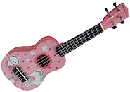 Ukelele Soprano 21" Diseño Kitty Tapa, Aro y Fondo de Tilo SANTA CRUZ UK300-FX