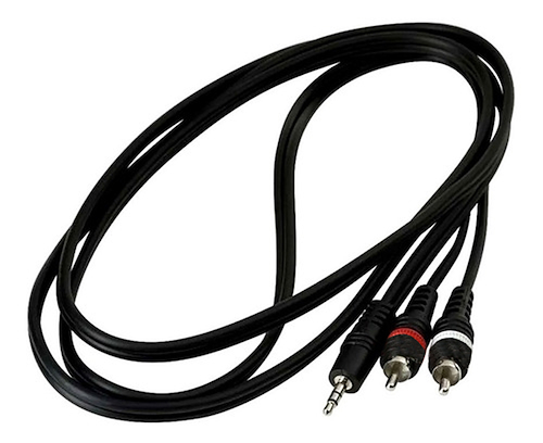 Cable Armado Premium Miniplug 3.5 Stereo X 2 RCA - 3mts. SHIMURA AUC2006-3