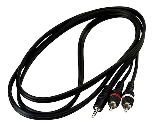 Cable Armado Premium Miniplug 3.5 Stereo X 2 RCA - 1.5mts. SHIMURA AUC2006-1.5
