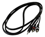 Cable Armado Premium Miniplug 3.5 Stereo X 2 RCA - 1.5mts. SHIMURA AUC2006-1.5