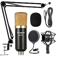 Microfono Condenser con Araña, PopFilter, Brazo y Cable SINEW BM-700B SET