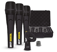 Microfono Dinamico Cardioide Kit X 3 Con Valija y Pipetas SKP PRO-33K