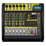 Consola Potenciada 6 Canales Mono XLR - USB/SD SKP VZ 60 II