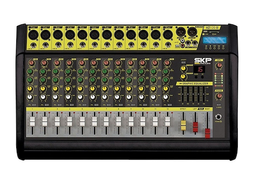 Consola Potenciada 12 Canales Mono XLR - USB/SD/BT SKP VZ-120 II