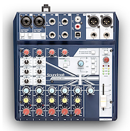 Consola Mixer Analógica 8 Canales USB SOUNDCRAFT NOTEPAD-8FX