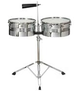 Timbaleta 13"+14" Soporte Cencerro y Palillos THUNDER JBTBS-1413