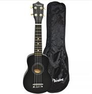 Ukelele Estudio Iniciación Soprano C/Funda Negro VESTON KUS12 BK