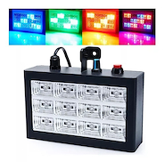 Flash Led RGB Mini Strobe 12 Leds Audioritmico VIDEOMAX HT-120