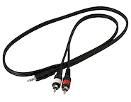 Cable Armado Premium Miniplug 3.5 Stereo X 2 RCA - 1 mt. WARWICK RCL 20901 D4