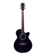 Guitarra Electroacustica Negra c/Corte Eq 3 Bandas WASHBURN WA45CE BK