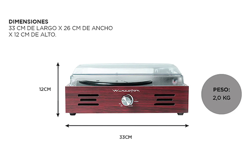 Tocadiscos Vinilo Winco W406 Rojo