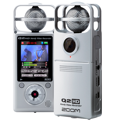 Grabador y Filmador de Video Stéreo Digital Hd1080p Sd 2Gb ZOOM Q2HD/W