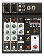 ROSS PA M4U Mixer | 4 canales | 2 XLR/TRS + 2 RCA | Blueto