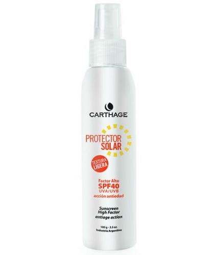 CARTHAGE Protector Solar Facial SPF 40 Textura ligera 100gr