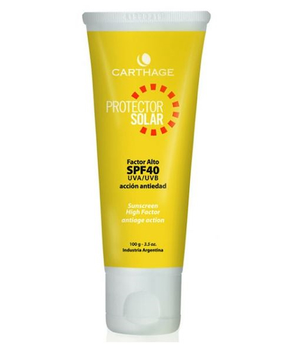 CARTHAGE Protector Solar Facial Alto SPF 40 sin color 100gr