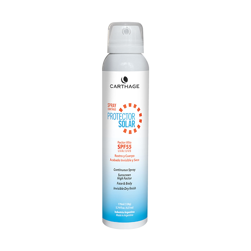 CARTHAGE Protector Solar SPF55 Spray Aerosol Continuo 170