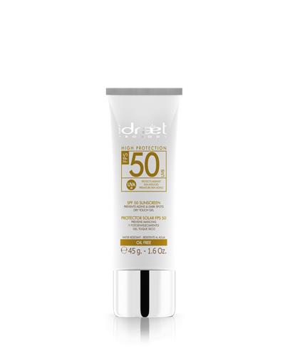 IDRAET Protector Solar SPF50 Gel Toque seco Facial 45gr