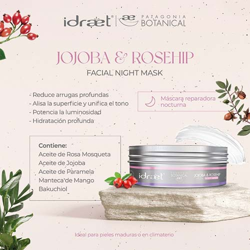 IDRAET BOTANICA Jojoba & Rosehip Facial Night Mask 100gr