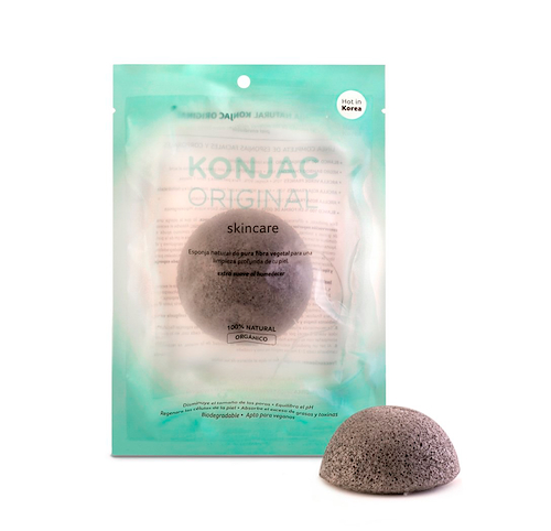 KONJAC Esponja Facial con Cenizas Activas de Bambú