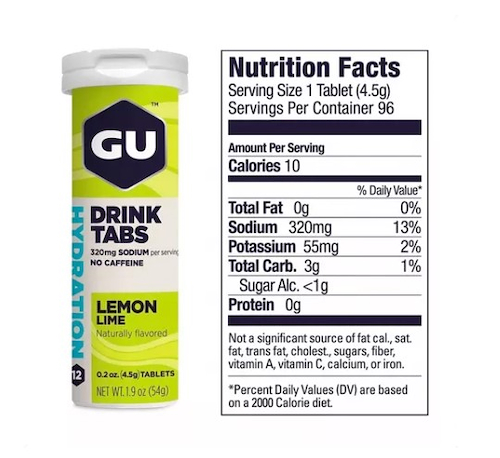 GU GU Hydration 
Drink Tabs LEMON LIME - $ 20.182