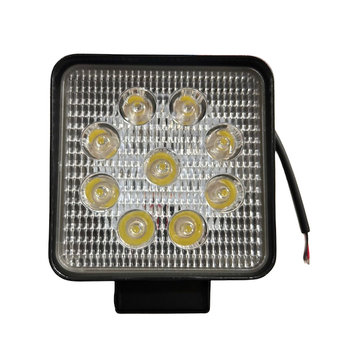 Burteo Faro Led 9 Led Cuadrado 27 Watts Blanco 12V  24V Disip. Grande - $ 11.327