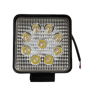 Burteo Faro Led 9 Led Cuadrado 27 Watts Blanco 12V  24V Disip. Grande