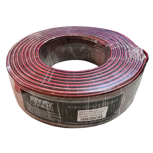 Infinity Tech Rollo Cable De Altavoz 12G  , 100 Metros Aluminio Recubierto De Cobre - $ 100.289