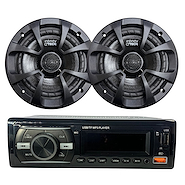 Infinity Tech  Combo Stereo 920 Bluetooth Usb Mp3 Fm + Juego De Parlantes 6