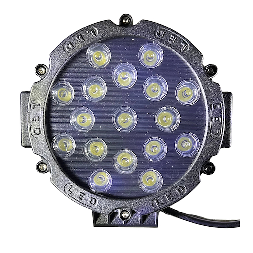 Infinity Tech Faro Led 17 Led Redondo 51 Watts Blanco 12V  24V  Negro - $ 27.177