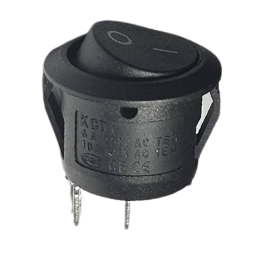 Infinity Tech Llave Interruptor Basculante Rodondo 12/24V 1 Punto Negro - $ 281