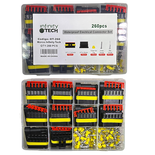 Infinity Tech Kit Terminales Set De Acoples 260 Piezas , Wiring - $ 12.110
