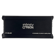 Infinity Tech Potencia Amplificador Clase D 4 Canal X 100W 400 Rms Power 3200W