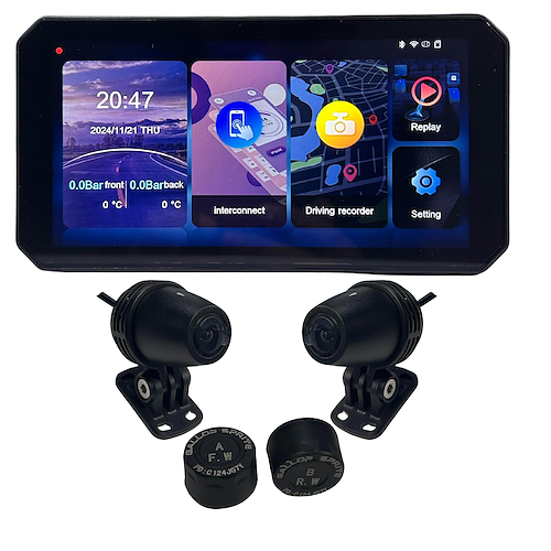 Infinity Tech Multimedia Para Moto Serie M9 Universal  Con  Carplay Android Auto, Camara y TPMS - $ 447.129