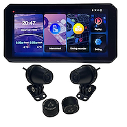 Infinity Tech Multimedia Para Moto Serie M9 Universal  Con  Carplay Android Auto, Camara y TPMS