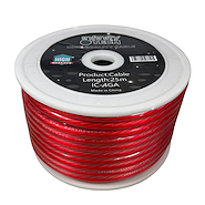 Infinity Tech Rollo Cable Positivo 4Ga, 9.5mm , 25 Metros Aluminio Recubierto De Cobre