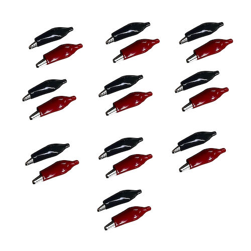 Infinity Tech Terminales Pinza Cocodrilo 45mm con Aislada Electronica ( 20 Piezas) - $ 6.207